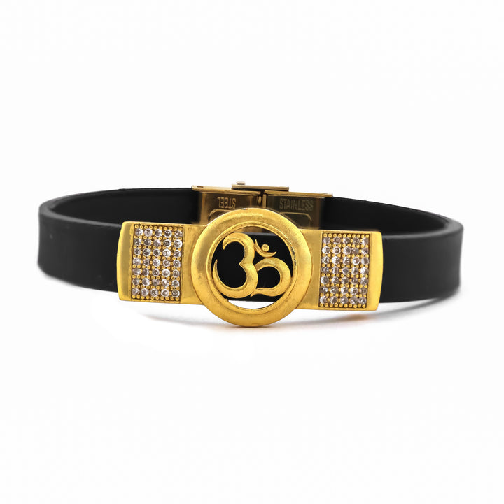Om Lether Bracelate - Ginostone