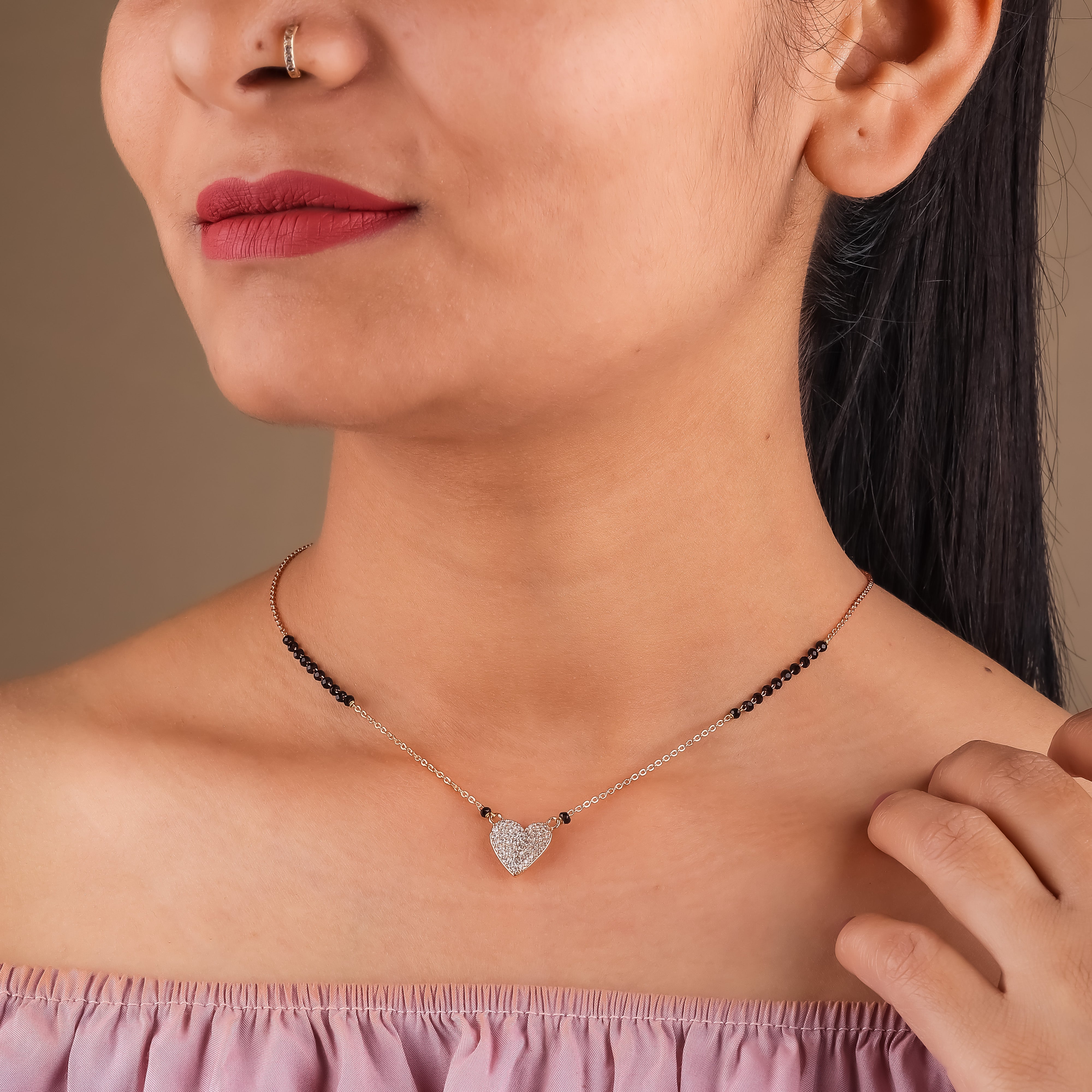 Prayal Heart Mangalsutra Fo Men - Ginostone