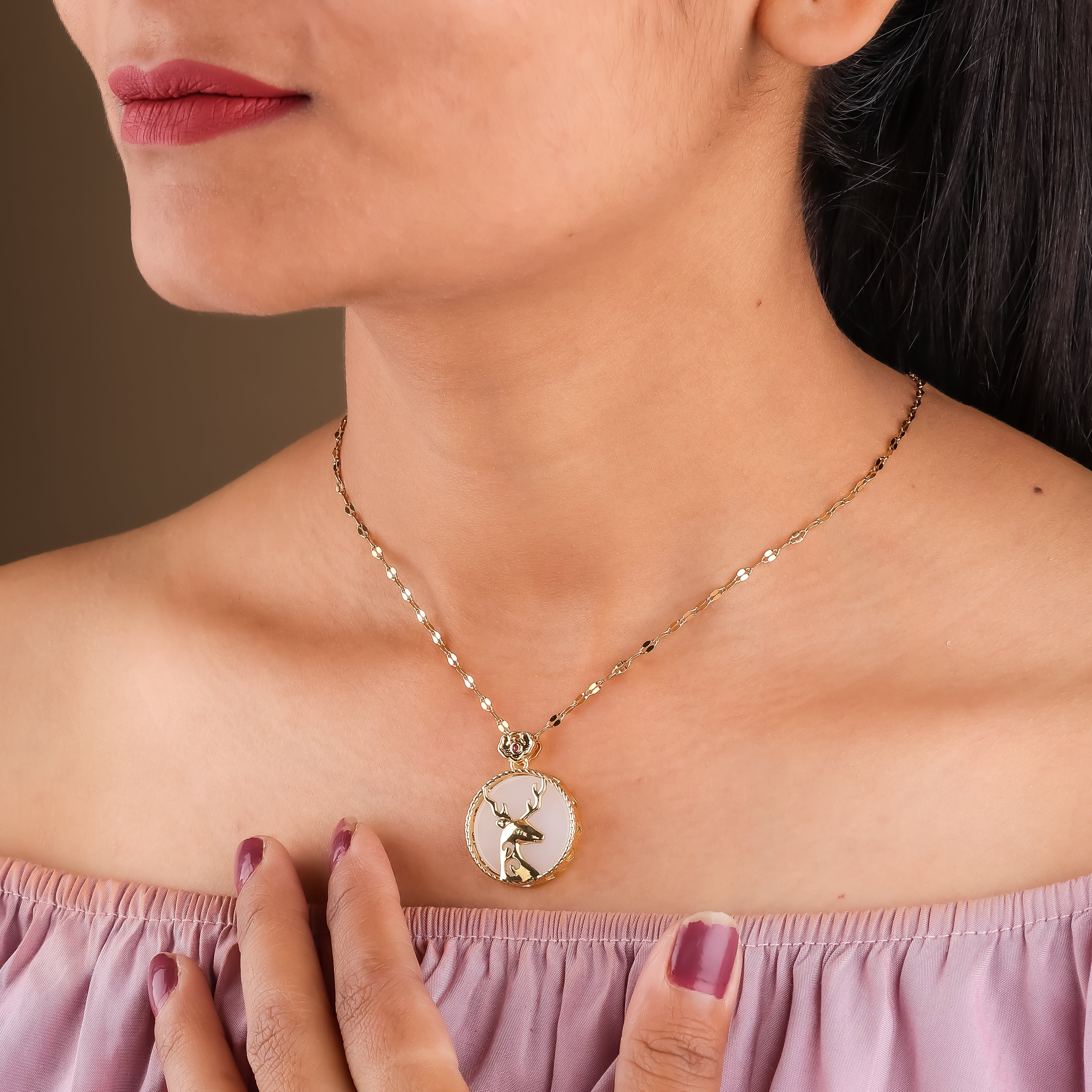 Deer Galaxy chain Pendant necklace - Ginostone