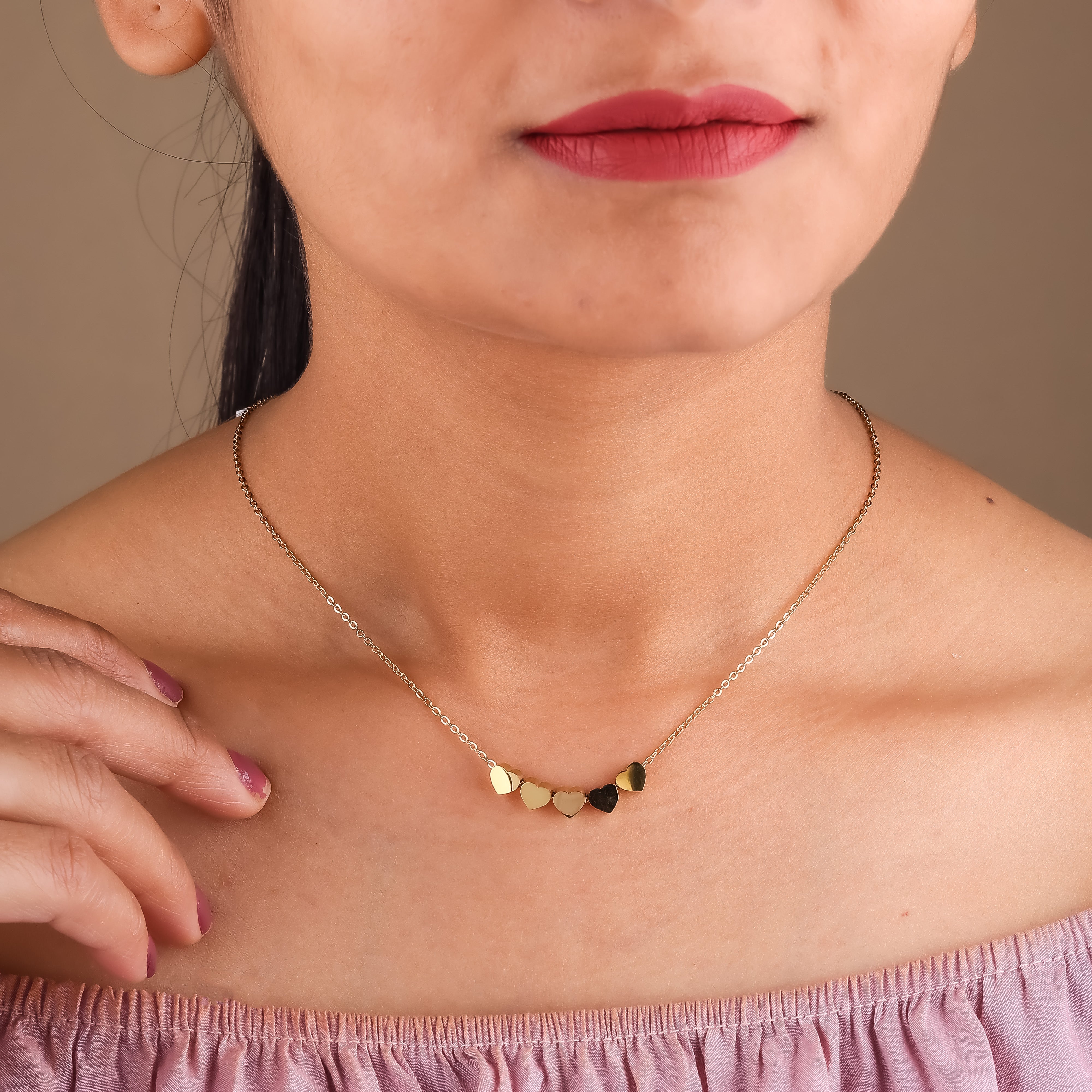 Ruhi heart chain Pendant necklace - Ginostone