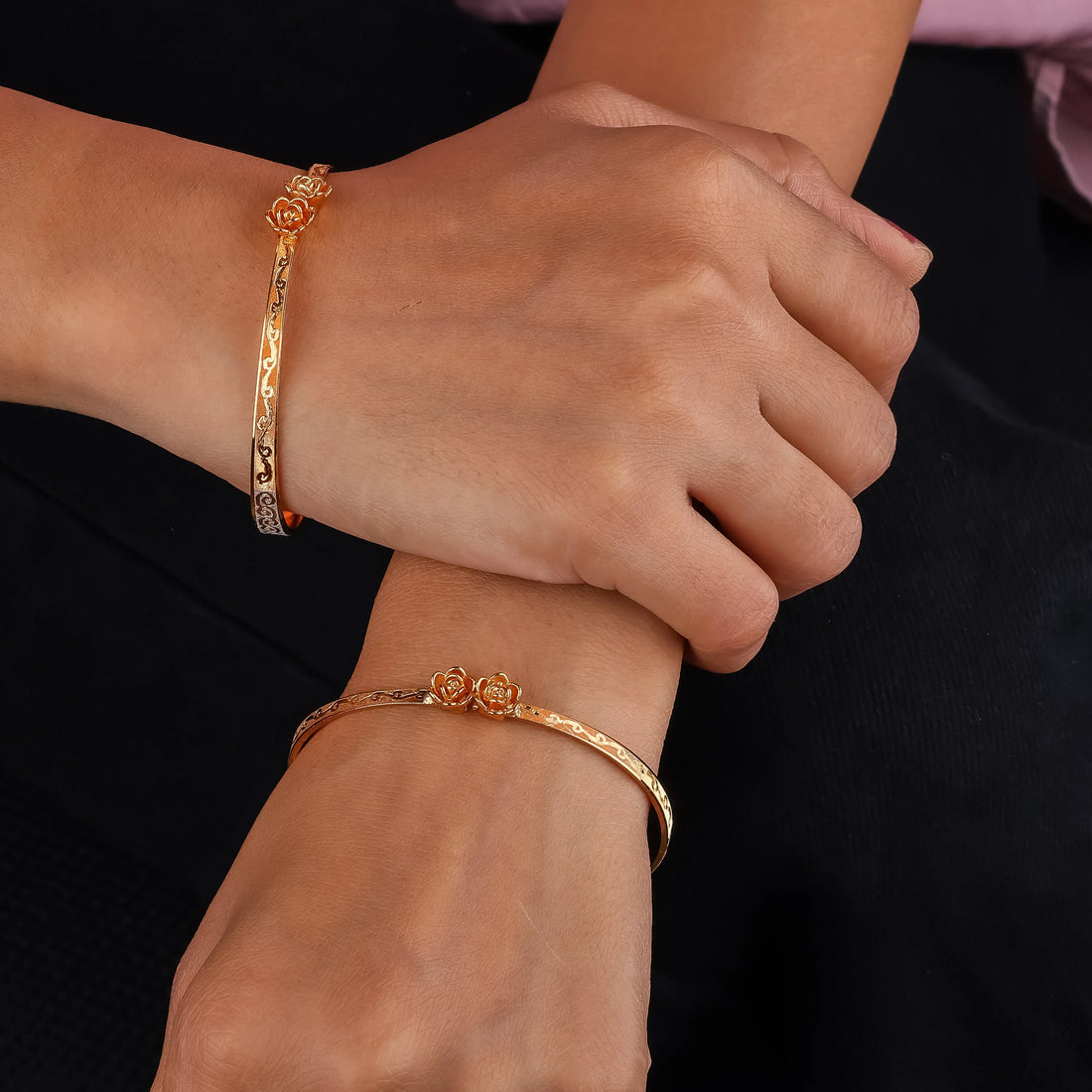 Rose Free Size Bangle - Ginostone