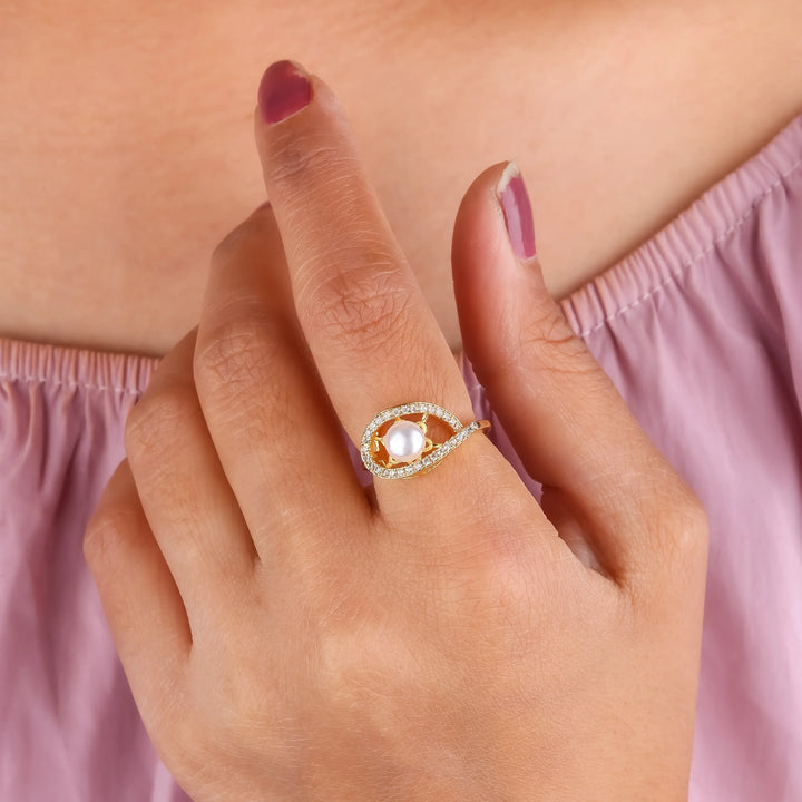 Glam Pearl Women's Ring - Ginostone