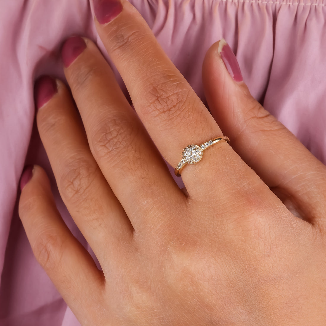 Celestial Halo Diamond Gold Ring GWR -4
