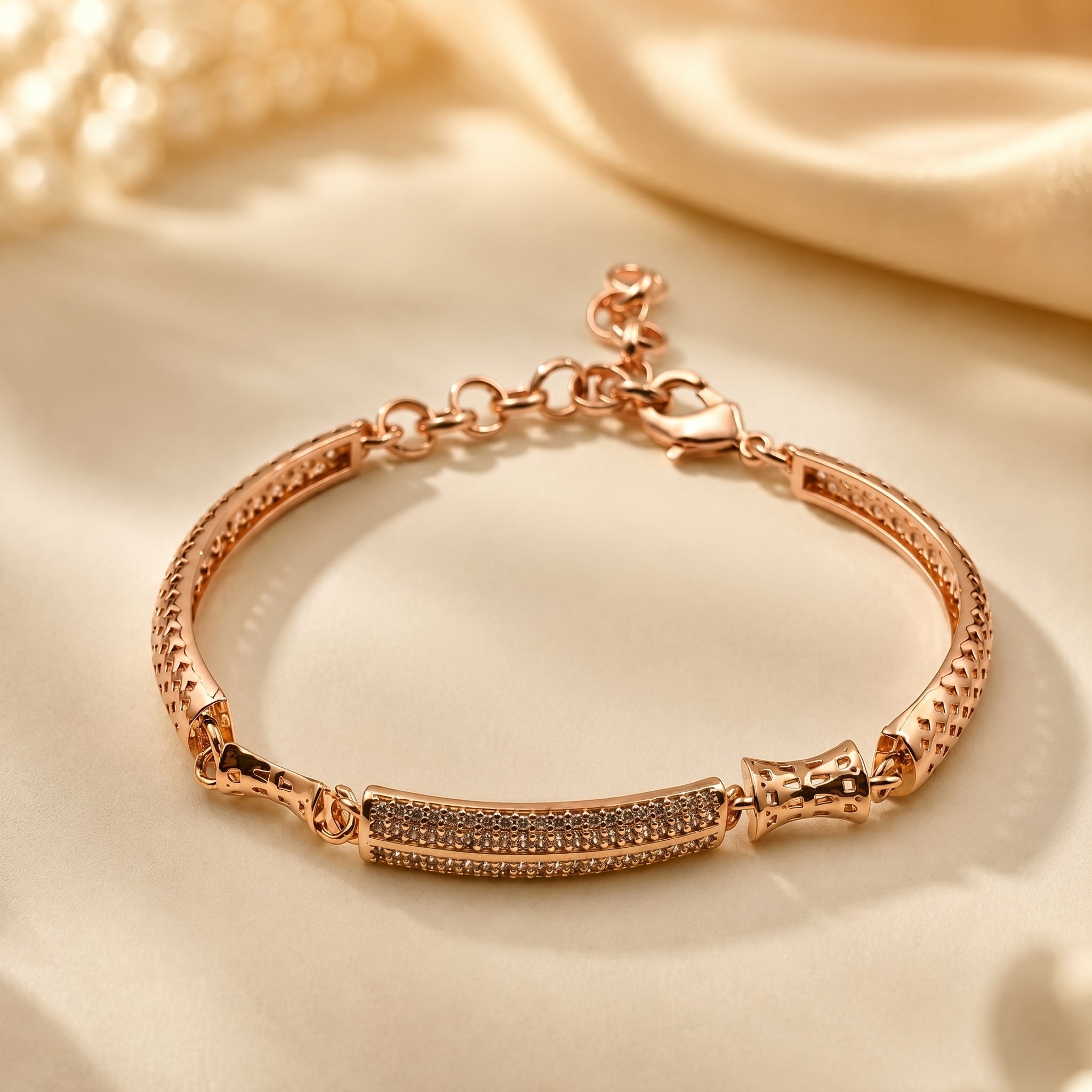 Rose Gold Crystal Bracelet GWB -168