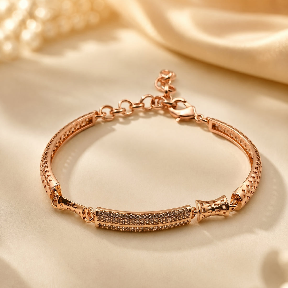 Rose Gold Crystal Bracelet GWB -168