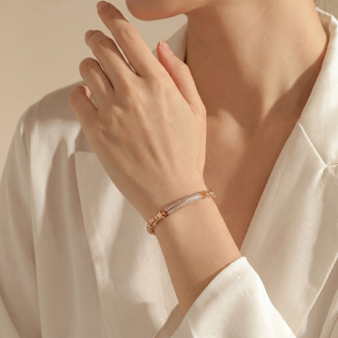 Rose Gold Crystal Bracelet GWB -168
