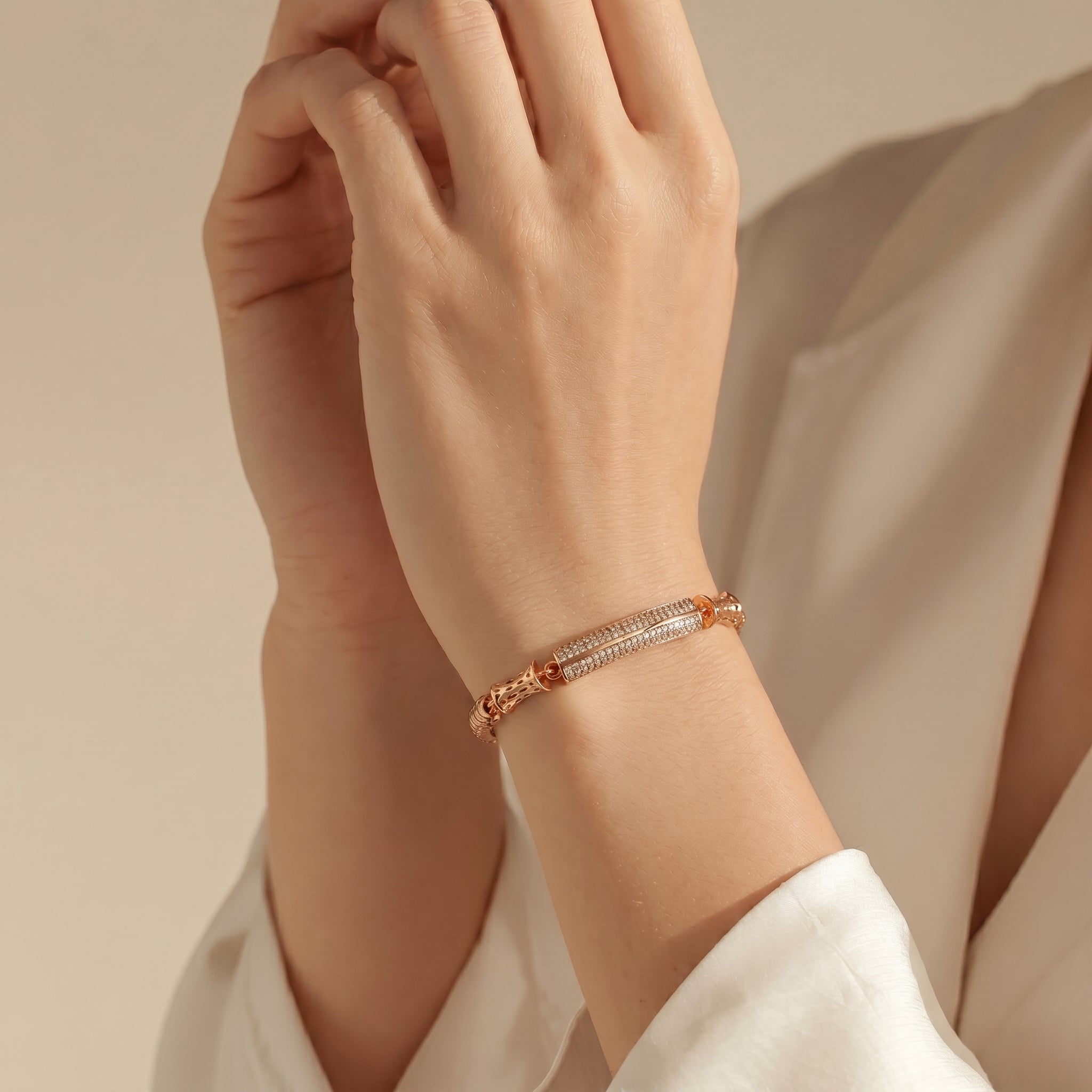 Rose Gold Crystal Bracelet GWB -168