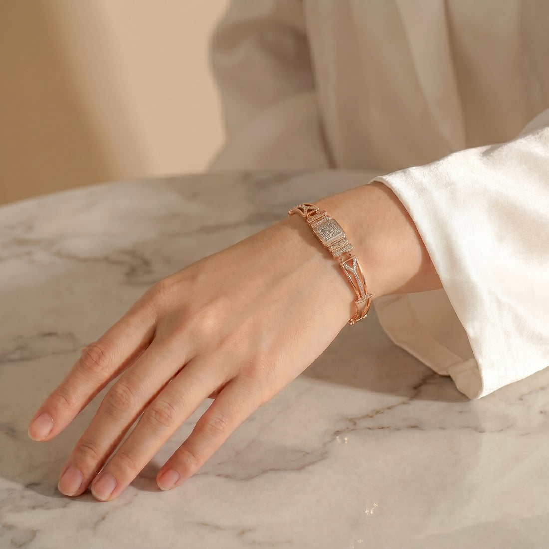 Rose Gold Geometric Bracelet GWB -169
