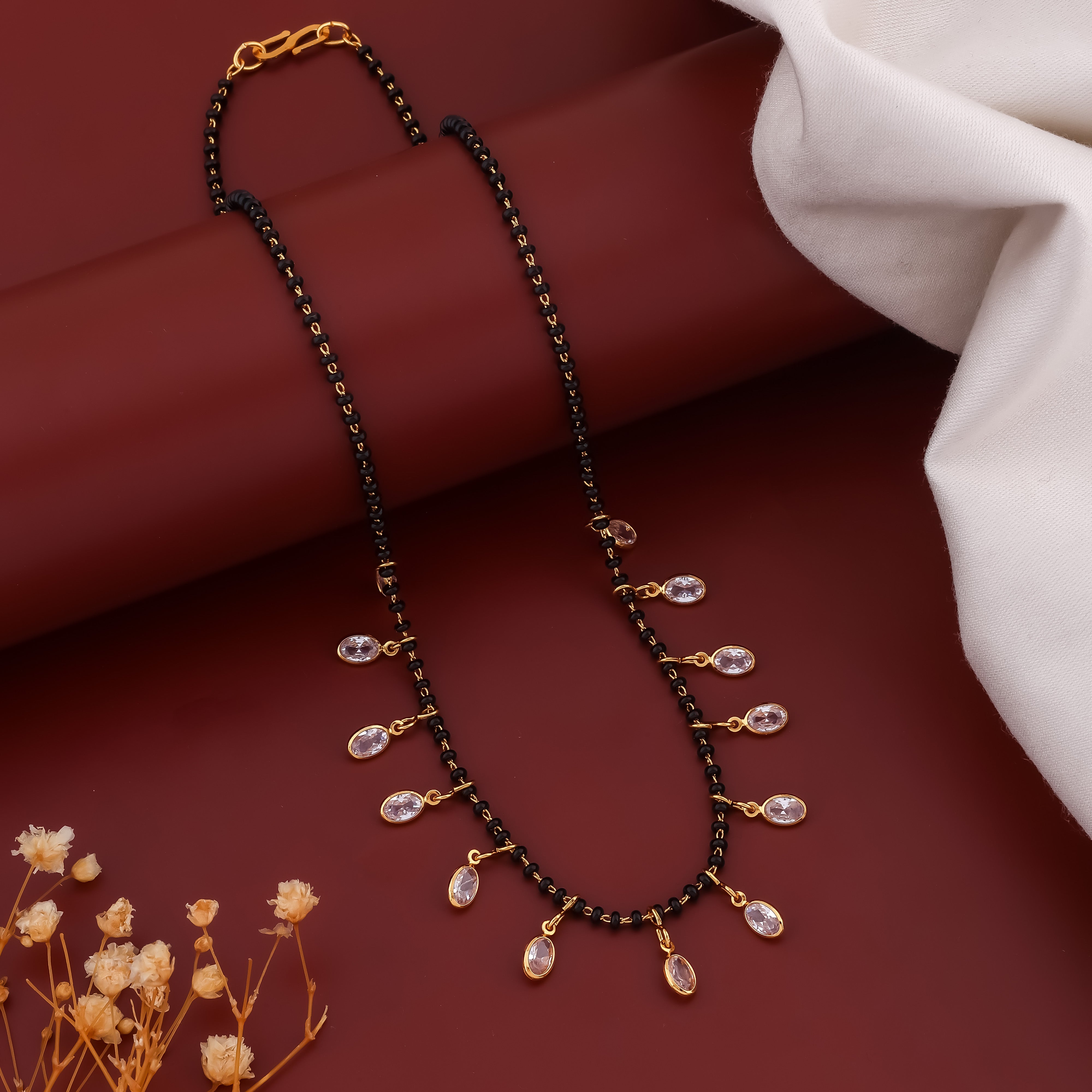 Owl Crystal Tanmaniya Mangalsutra - Ginostone