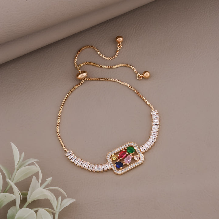 Rainbow Adjustable Slider Bracele - Ginostone