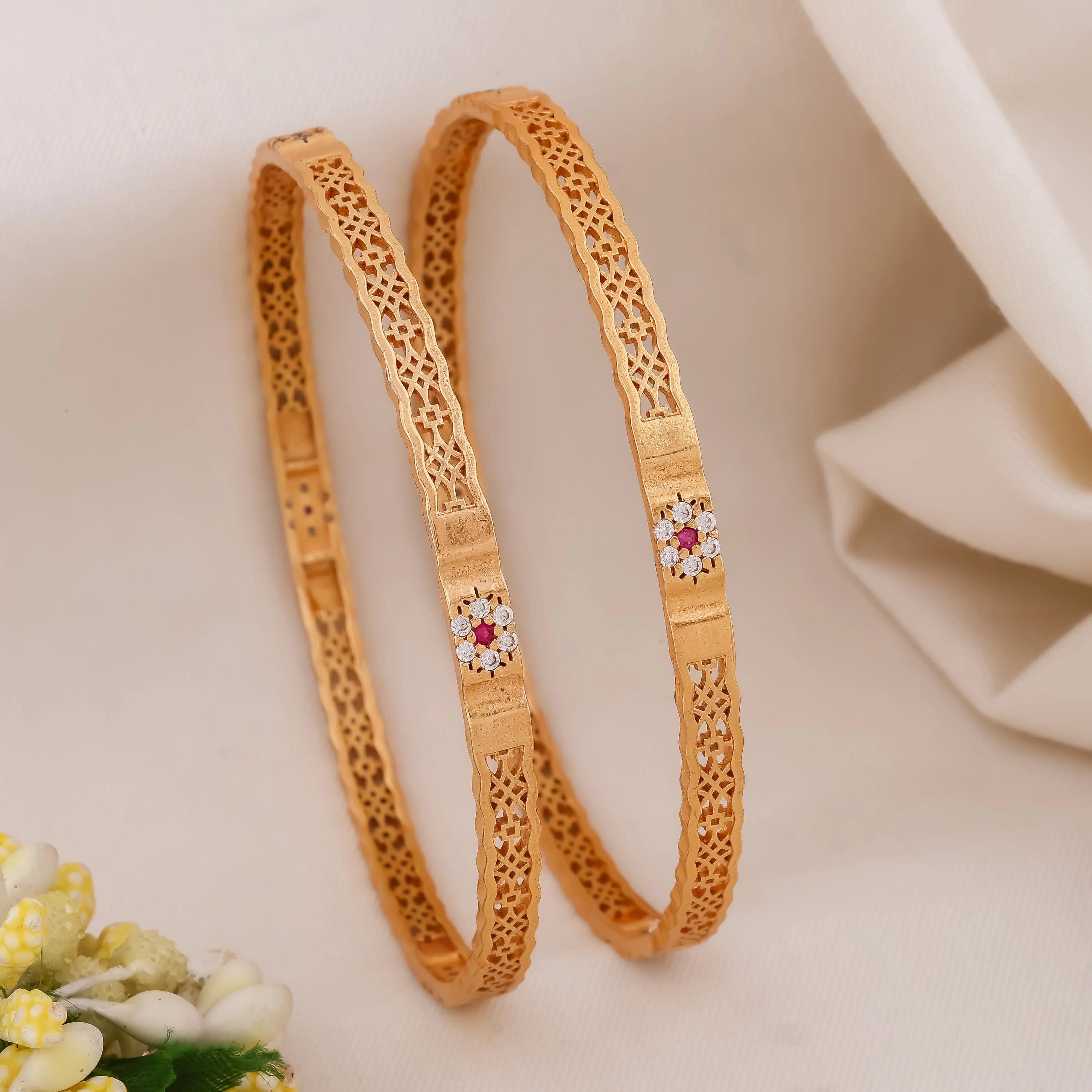 Rani Glow Bangles - Set Of 2 - Ginostone