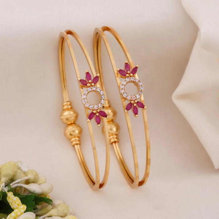 Ruby Circle Free Size Bangle - Ginostone