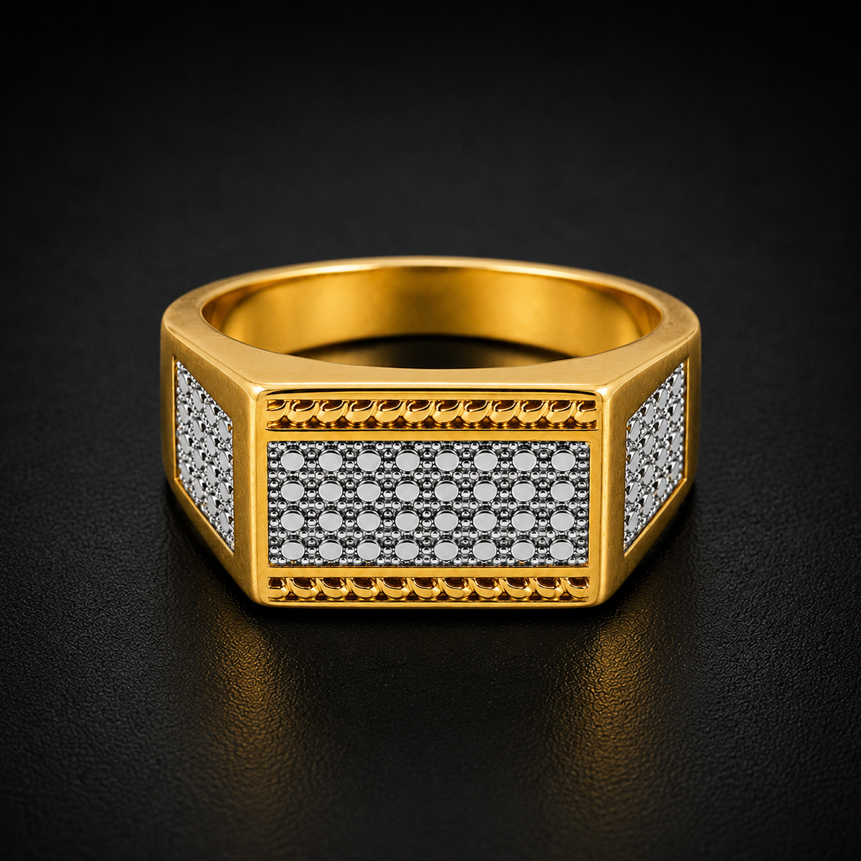 Gold & Silver Designer Ring GMR -34