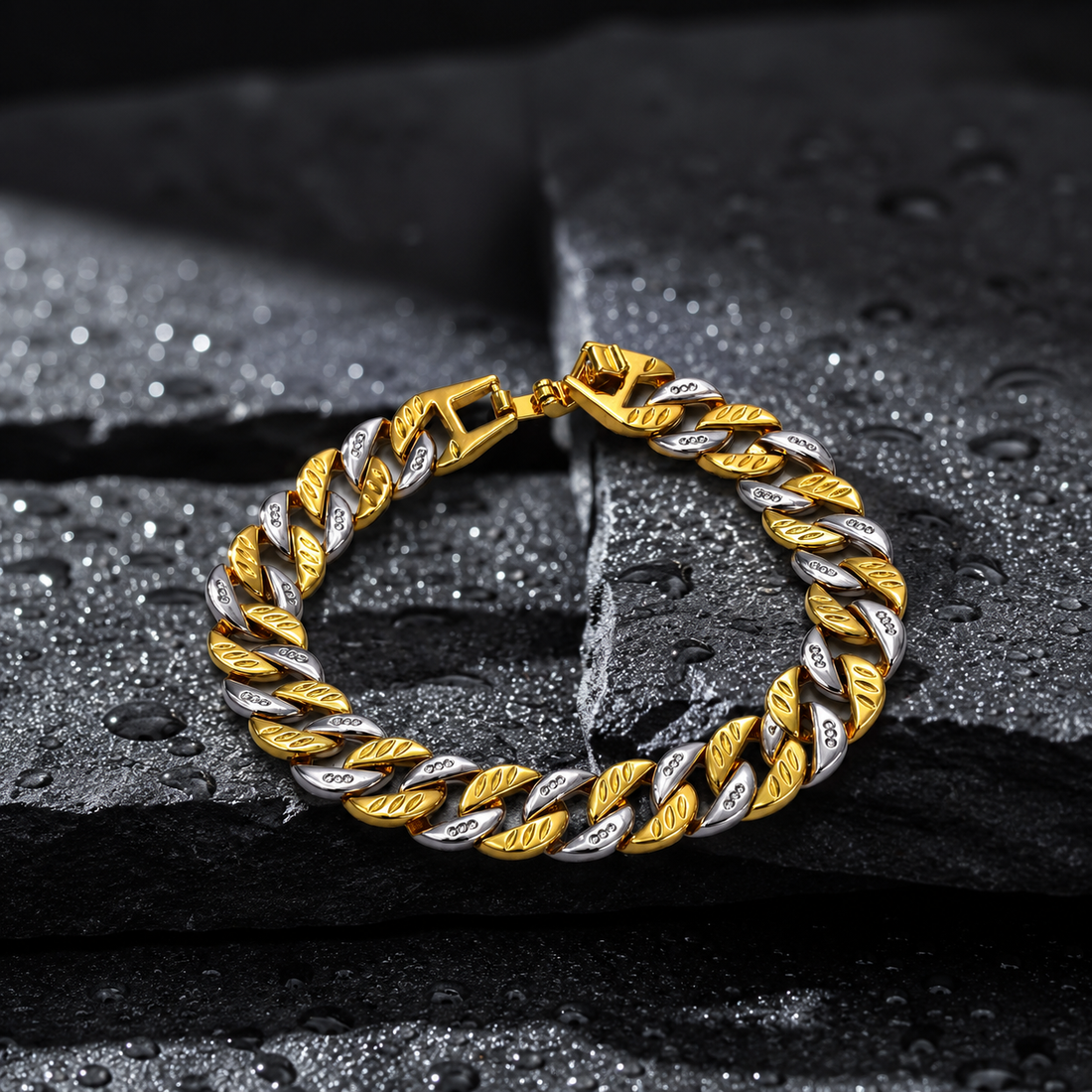 Rudra Two-Tone Link Bracelet MB -19