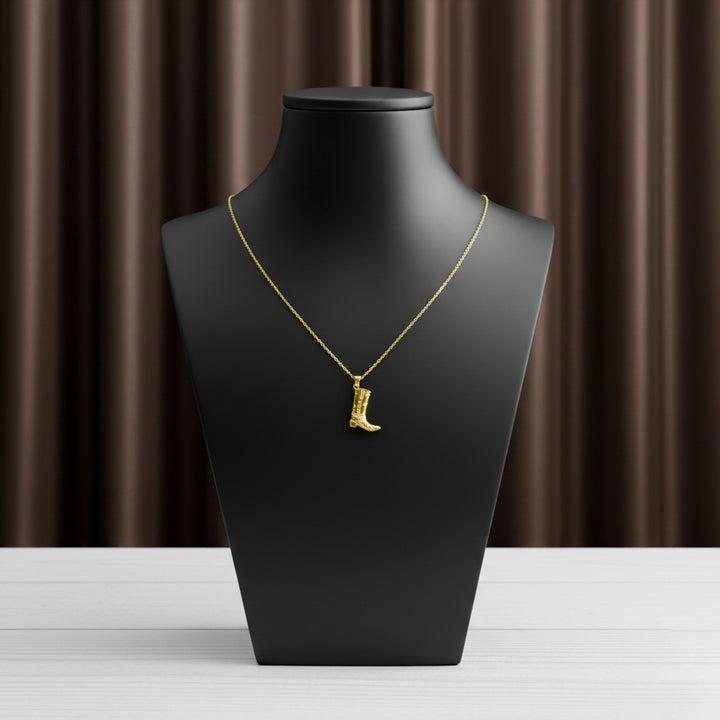 Cowboy Boot Pendant Necklace GWN -156