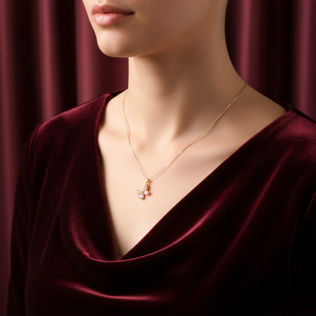 Butterfly Pendant Necklace GWN -120
