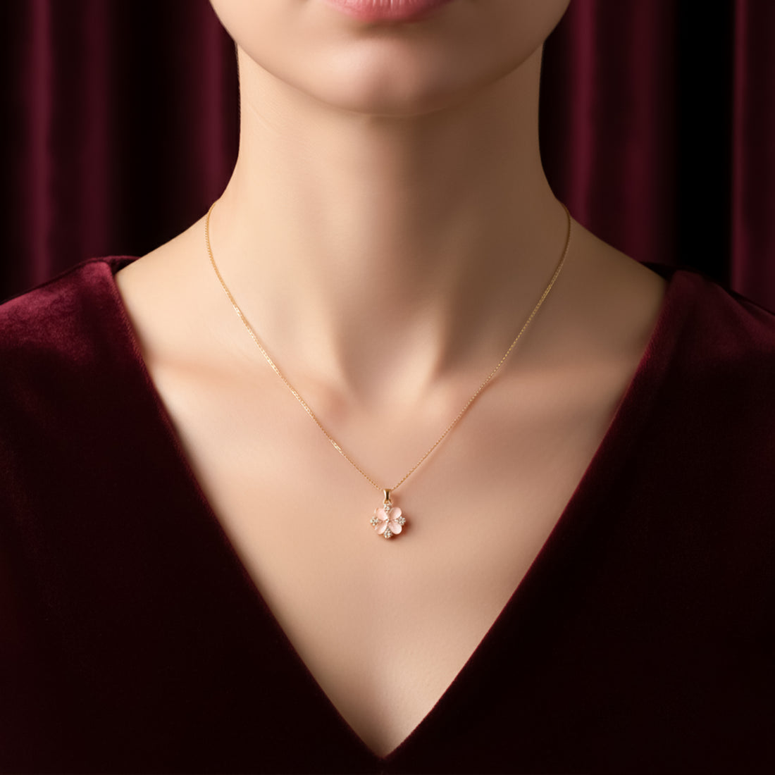 Blossom Petal Pendant Necklace GWN -76
