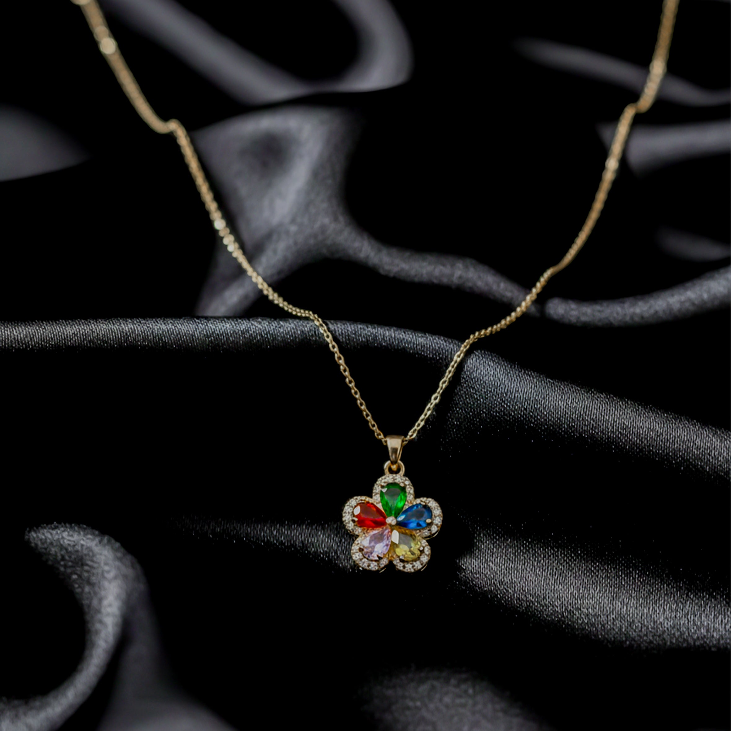 Multi-Color Gemstone Necklace GWN-74