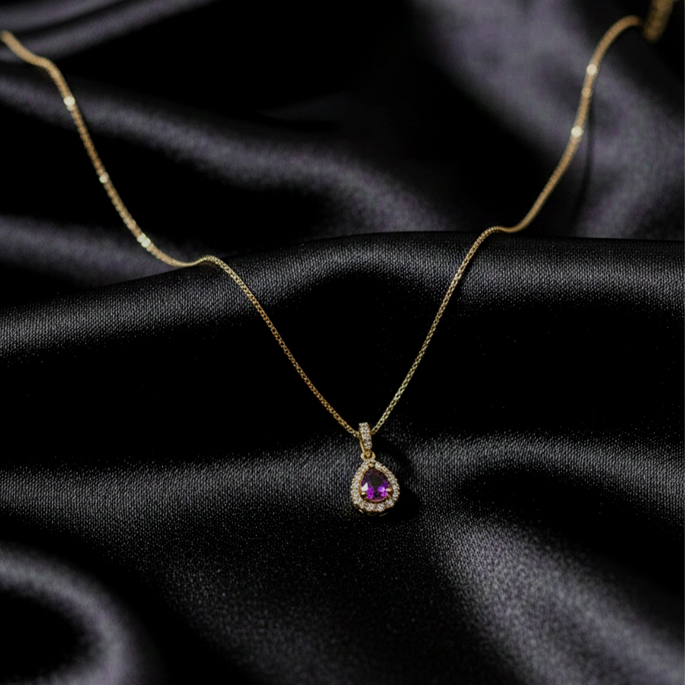 Purple Stone Neckless GWN-89