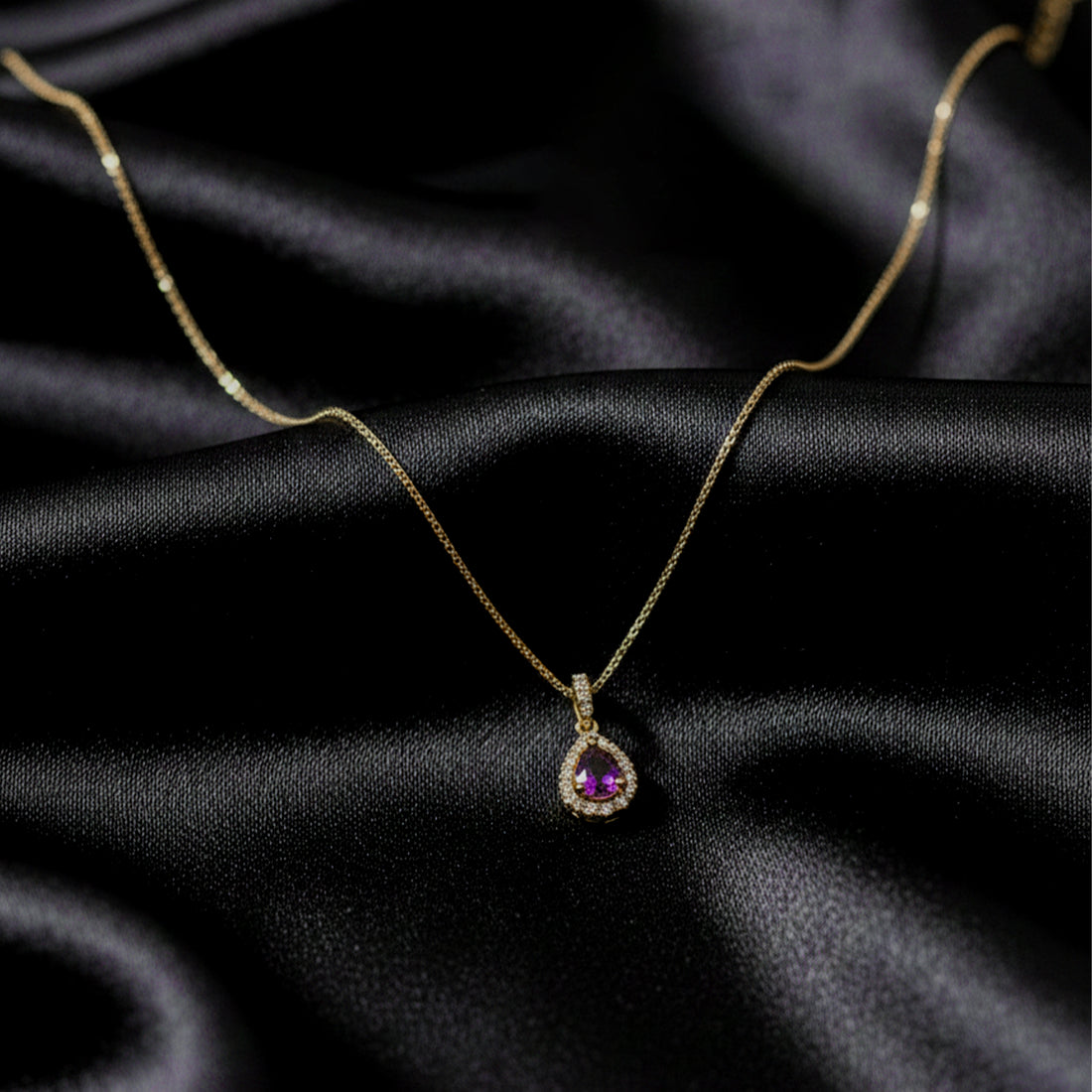 Purple Stone Neckless GWN-89