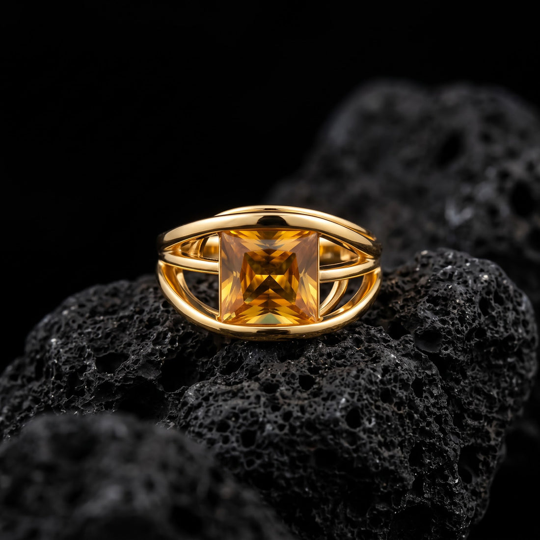 Aureon Geometric Luxe Ring GMR -46