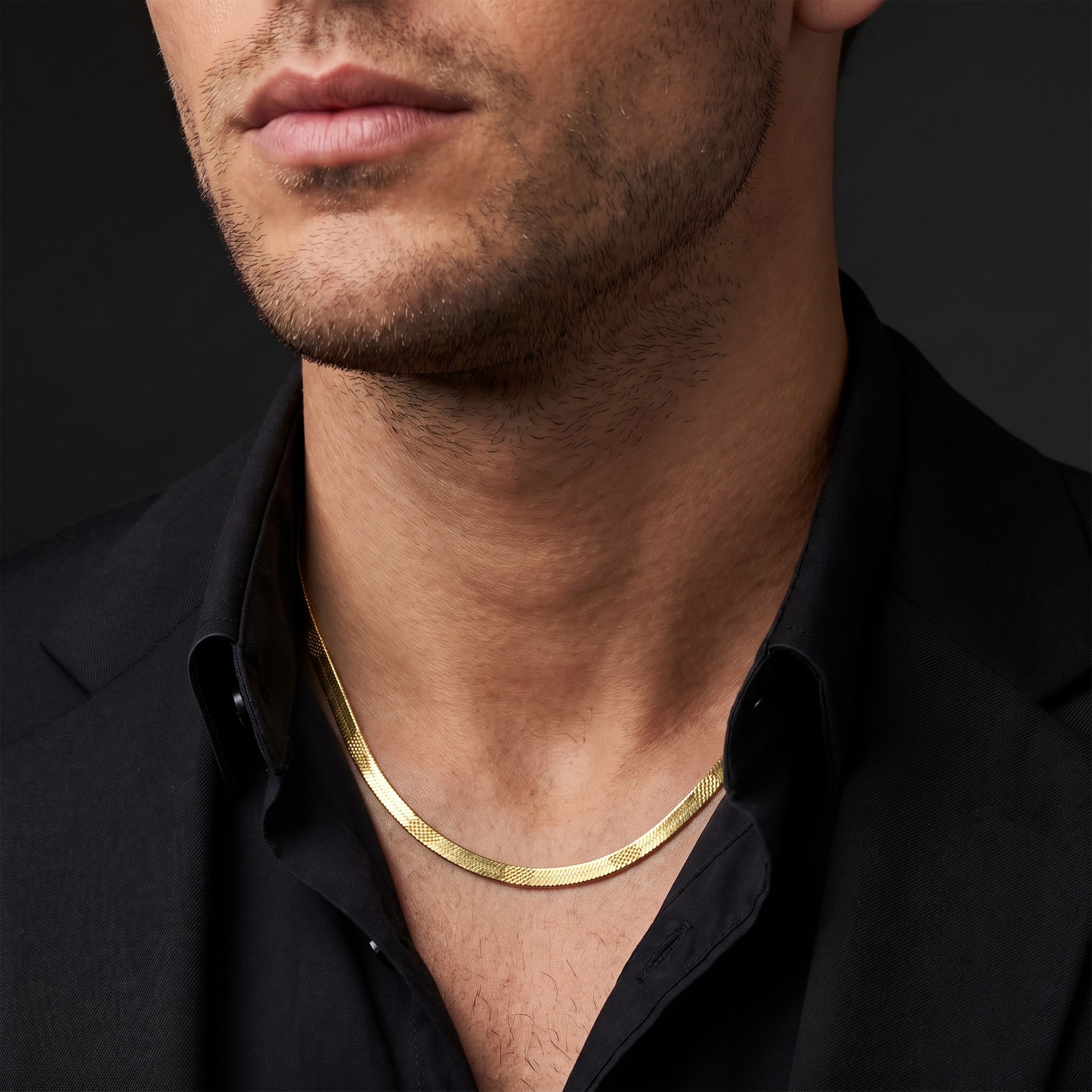 Gold Herringbone Chain GMC -34