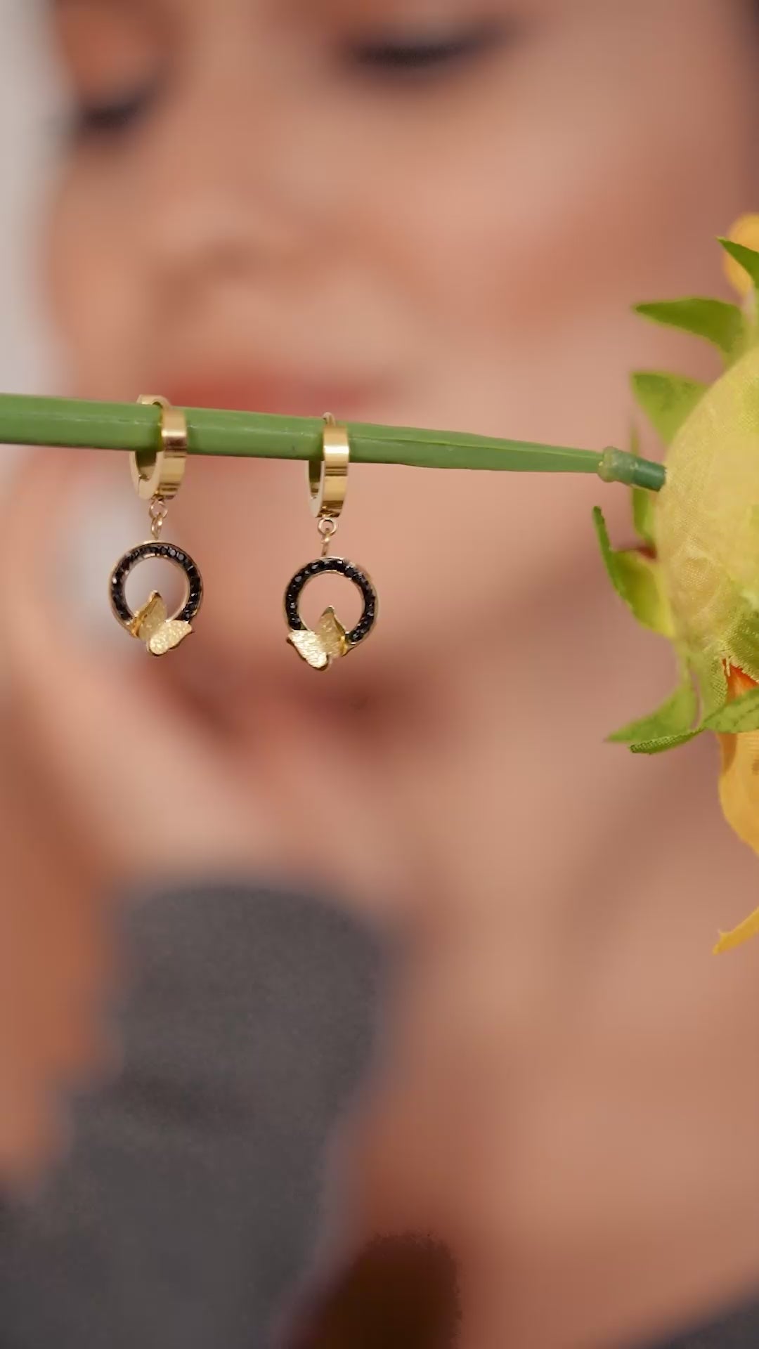 Nayika Noir Studs For Women