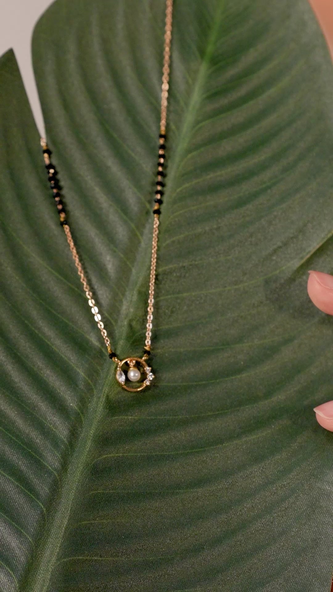 Diyela Gold Pearl Mangalsutra For Women