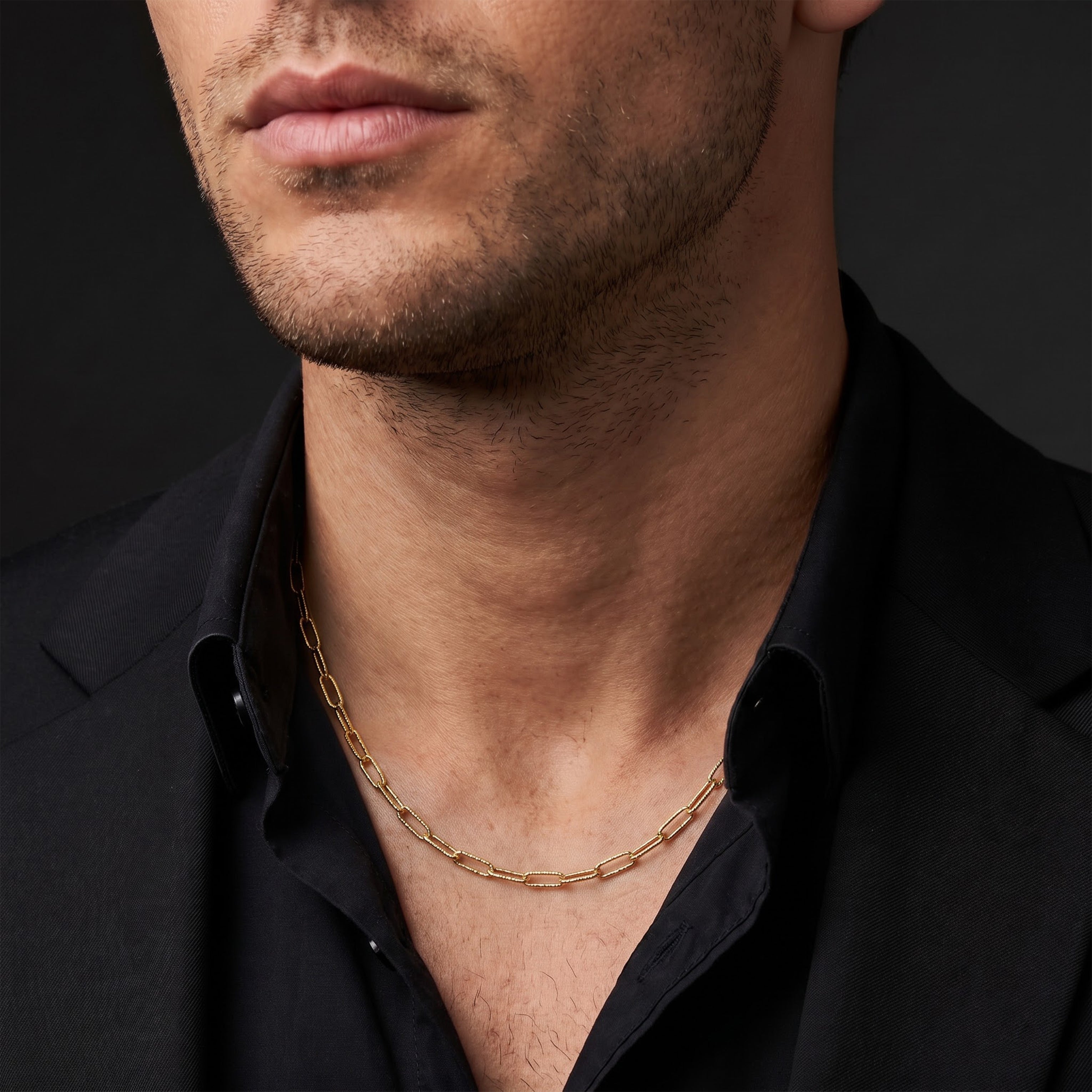 Gold Box Chain Necklace GMC -37