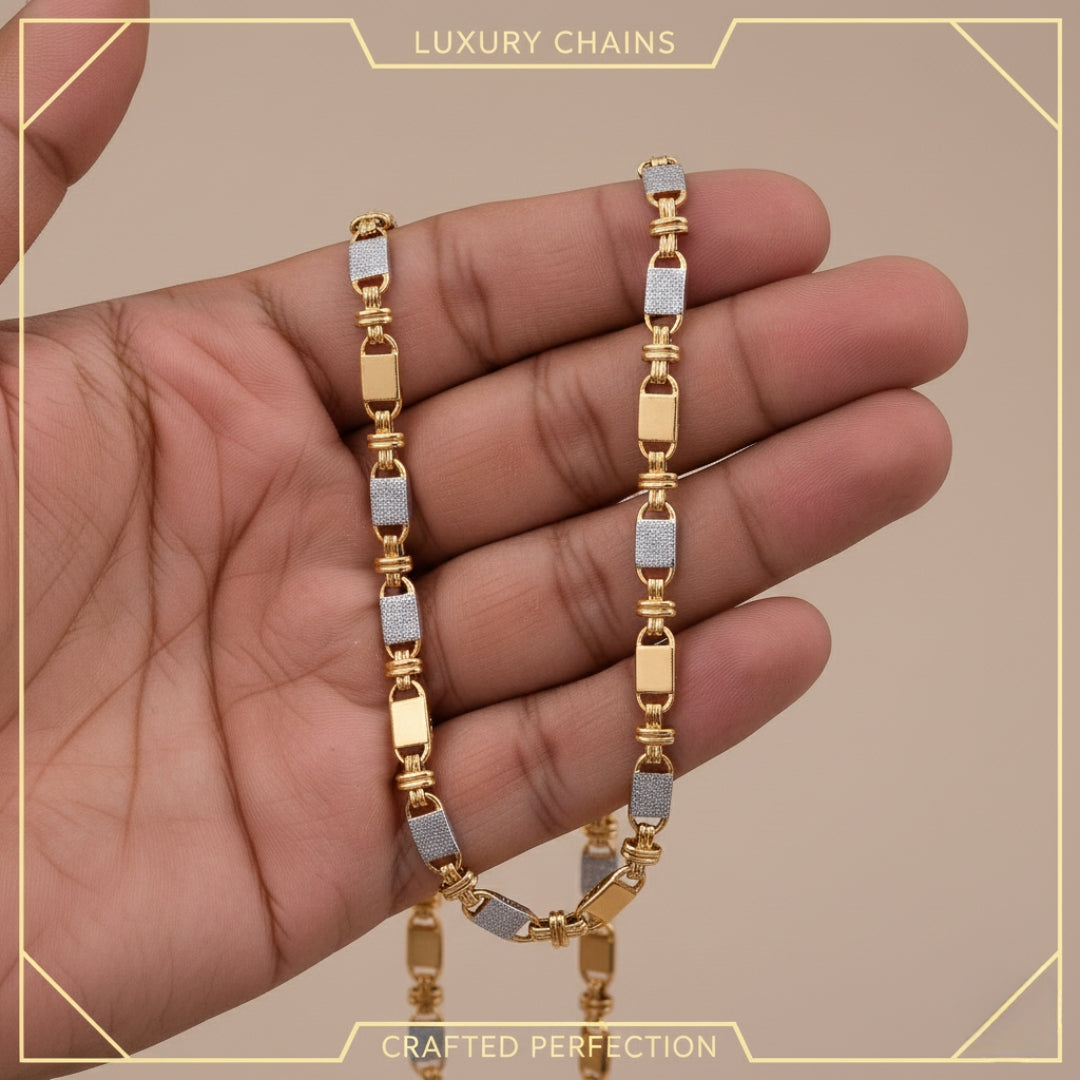 Jigar Two-Tone Designer Men's Chain